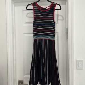 parker knit dress stripped